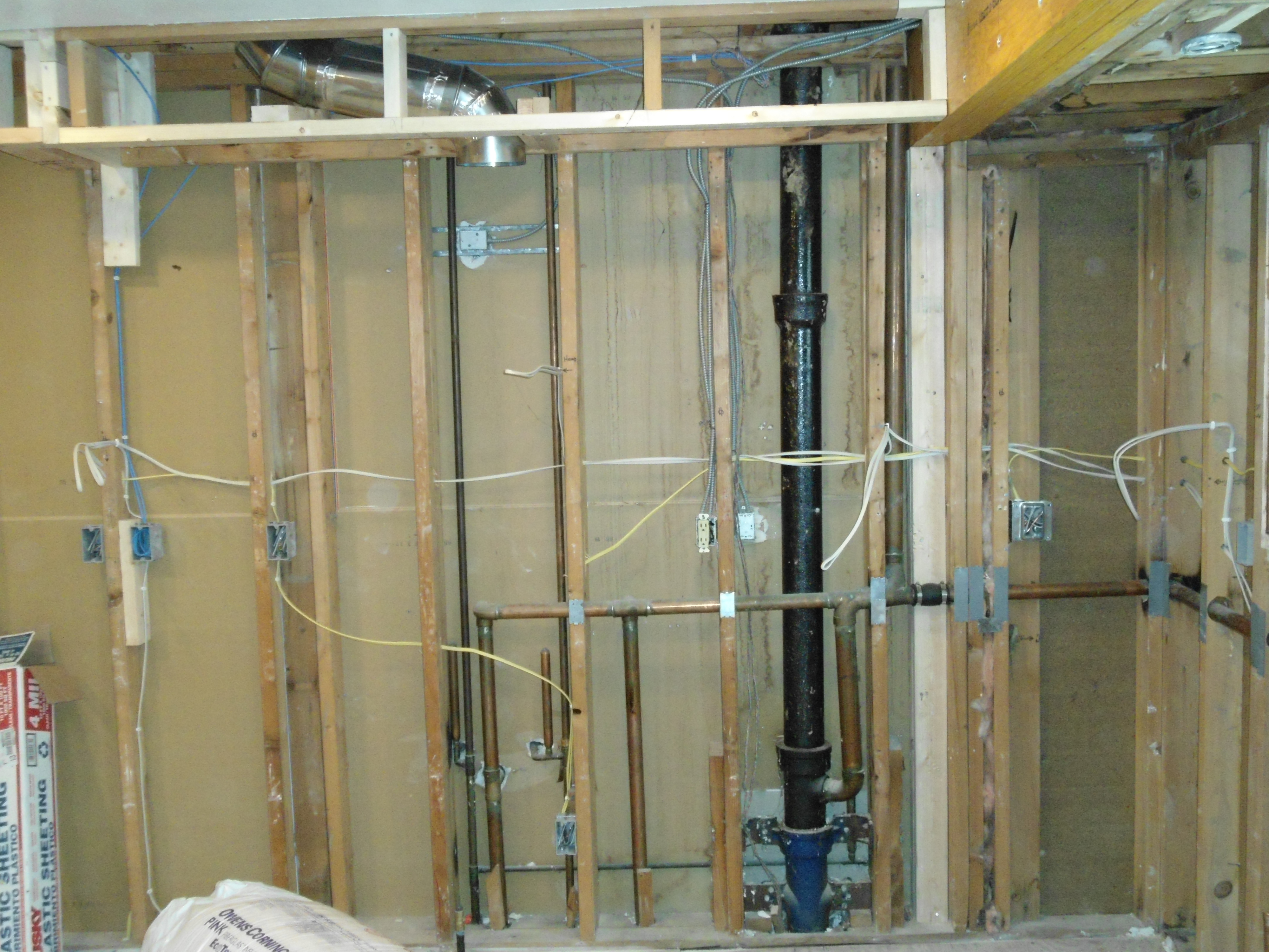Rough Electric Rough Plumbing And Drywall Remodeling In Real Time